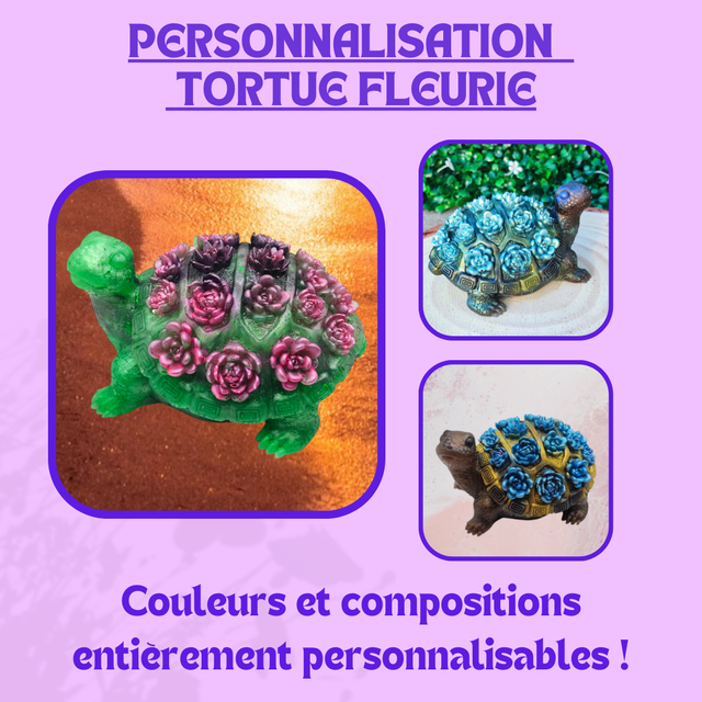 Personnalisation Tortue Fleurie 