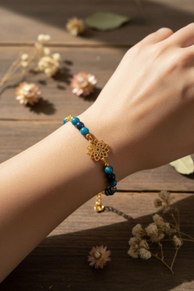 Bracelet Hématite/Apatite - L’Équilibre du Corps et de l’Esprit