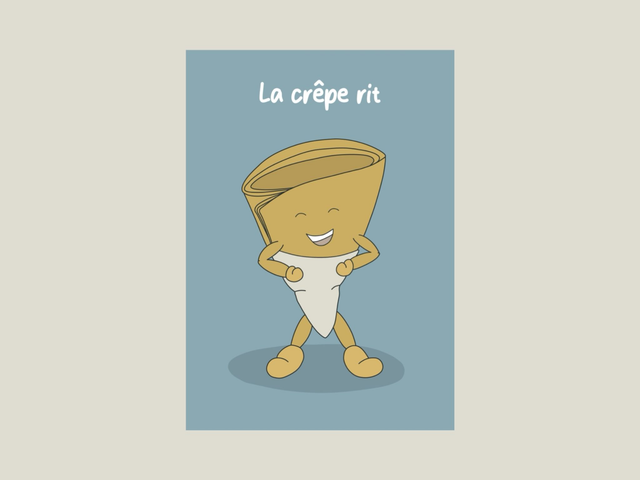 Magnet &quot; La crêpe rit &quot;