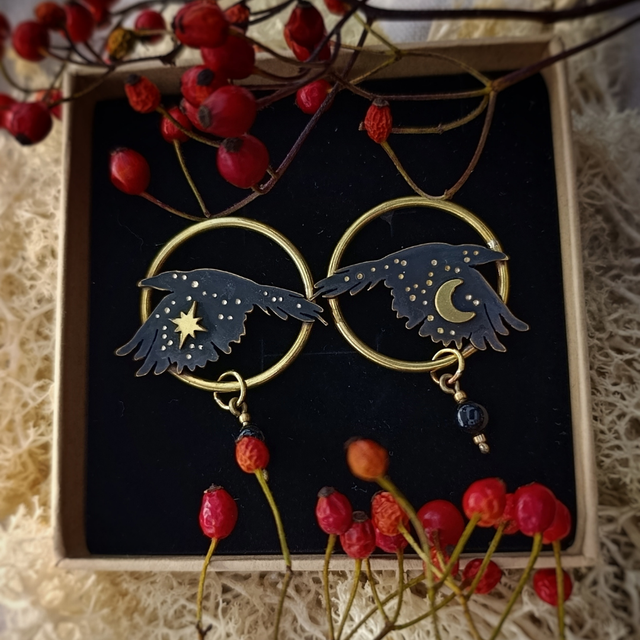ONIRISMES - Boucles d'oreilles " Morrigan" (Version 2)