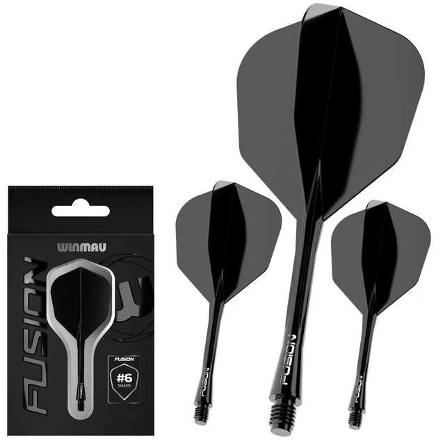 Fusion #6 Integrated Flight &amp; Shaft Black