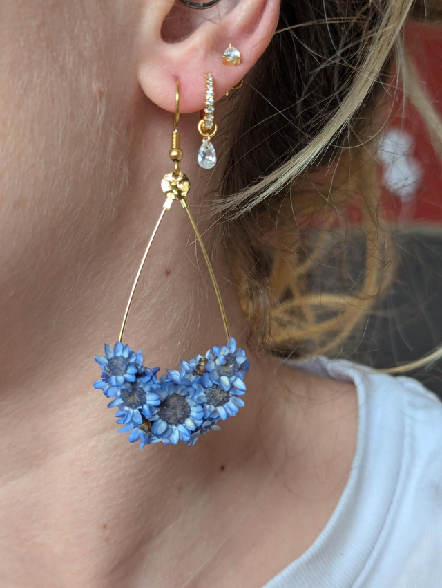 Boucles d'oreilles Lyra - Bleu clair