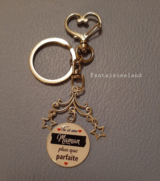 Accroche-clés Argenté - Maman plus que parfaite