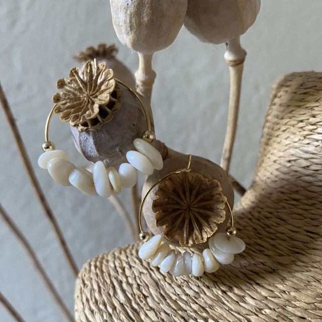 Boucles d&#039;oreilles DINA - NACRE 