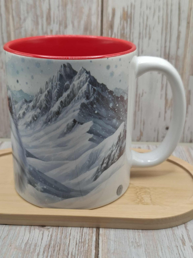 Mug rouge Noël samoyède