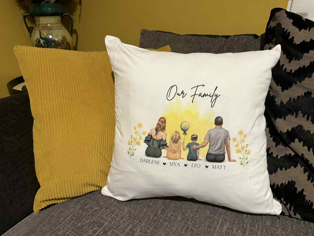 Personalised "Our Family" Watercolour Cushion