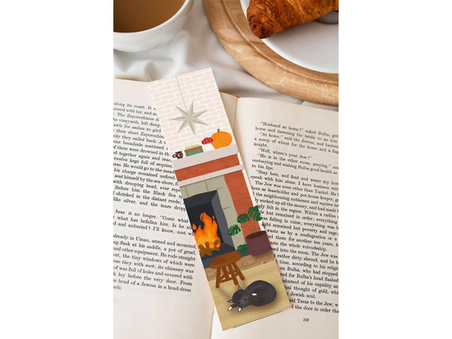 Intérieur cosy - Cheminée Marque-page