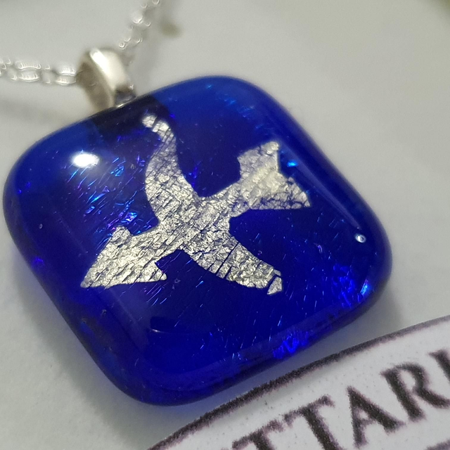 Sagittarius zodiac glass pendant &amp; chain p25