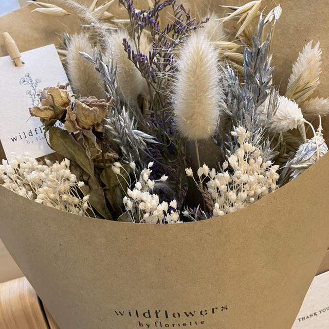 Dried Wild Flowers by Floriette Silver Shimmer Bouquet
