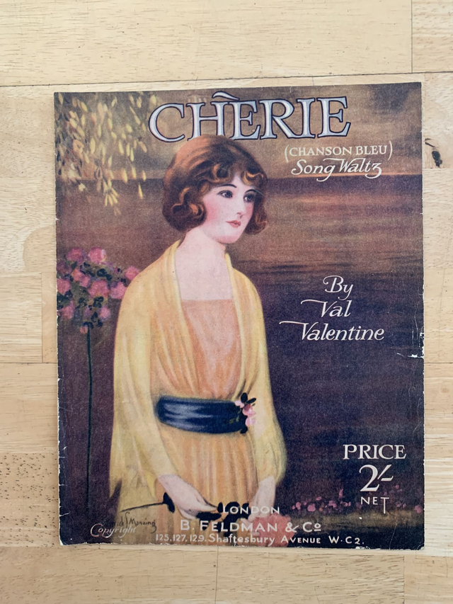 Cherie Chanson Bleu Song Waltz Val Valentine Banjo and Ukelele