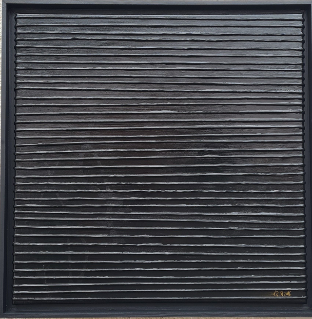 Rêve noir 30 &quot;Les stries&quot; (60x60)