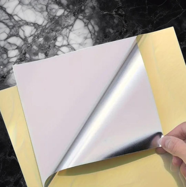 Hellgold Hologramm Aufkleber Papier