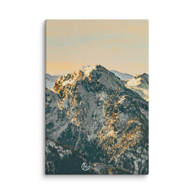 Riflessi d'oro tra le nevi - Canvas