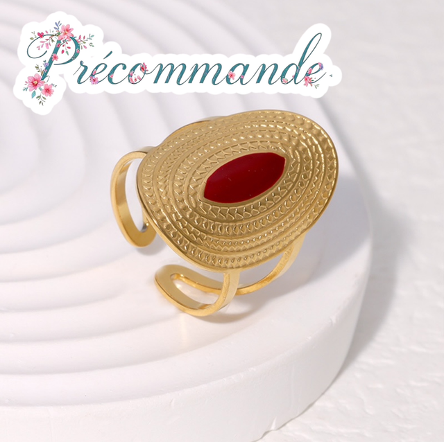 Bague NELYS Rouge |  PRÉCOMMANDE 
