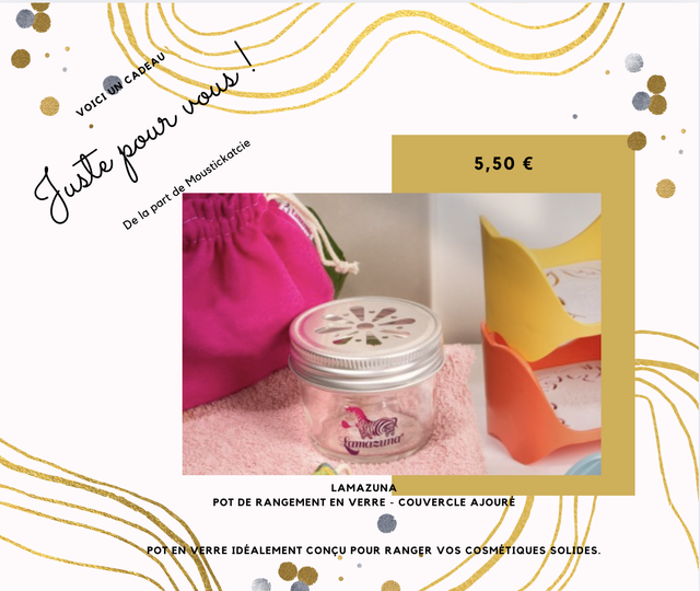 Lamazuna Pot de rangement en verre - couvercle ajouré