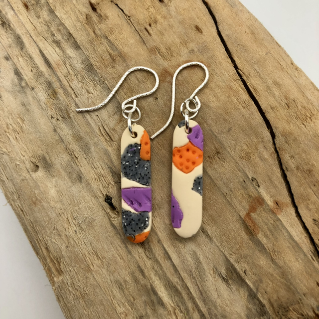 Pumpkin spice lozenge earrings 