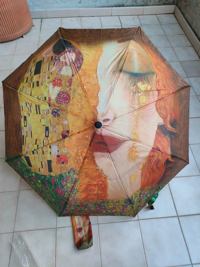 Ombrello Il bacio di Gustav Klimt + ritratto