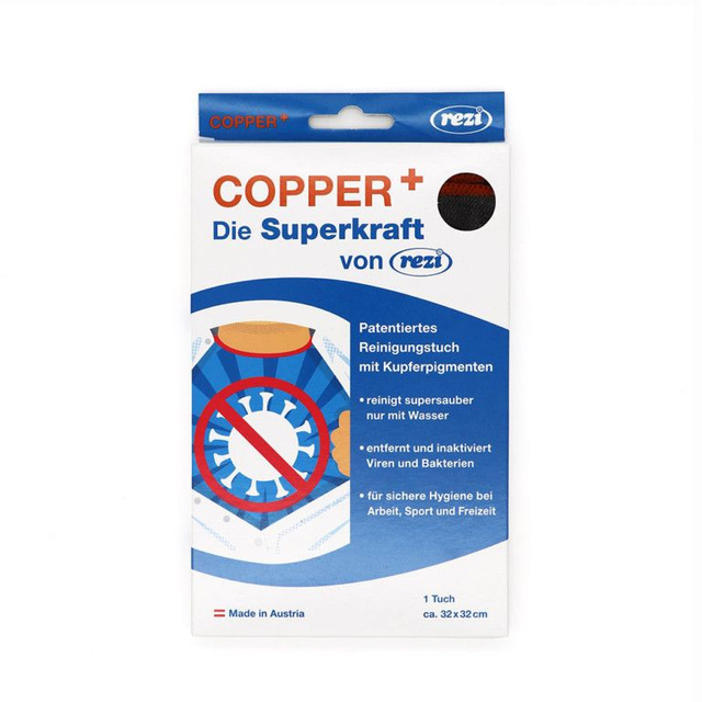 Copper+ Microfaser Reinigungstuch – Einzelpackung