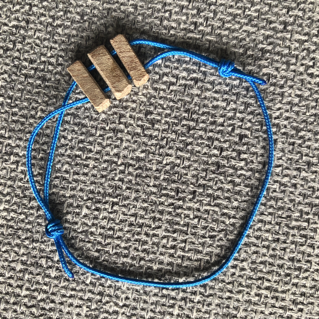 bracelet double-fil 3 perles grande taille