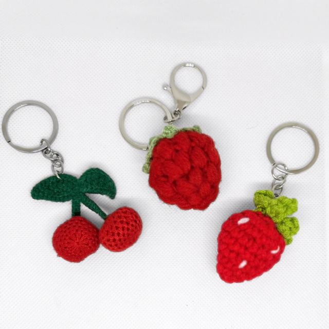 Crotchet Fruit Keyrings
