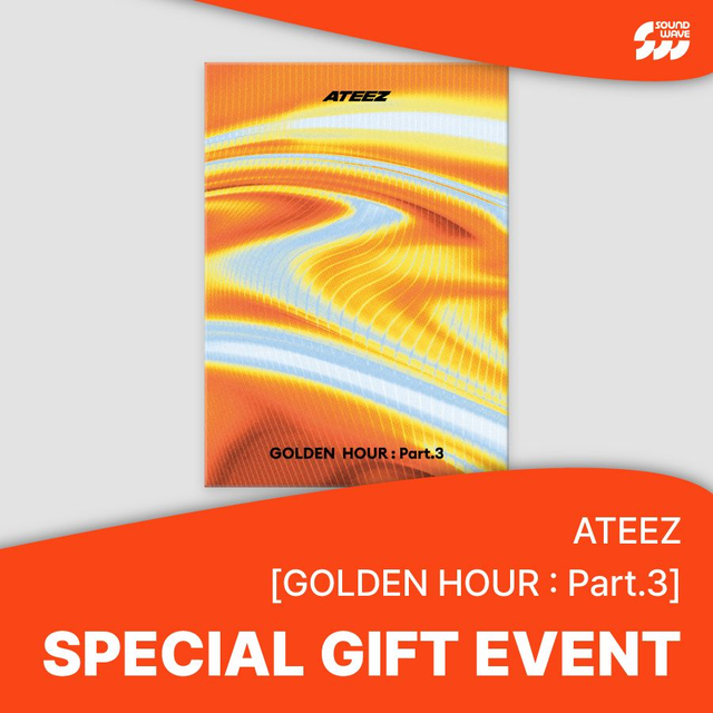 ATEEZ - GOLDEN HOUR : PART.3 12TH MINI ALBUM SOUNDWAVE GIFT POCAALBUM VER RANDOM [Pre-Order]