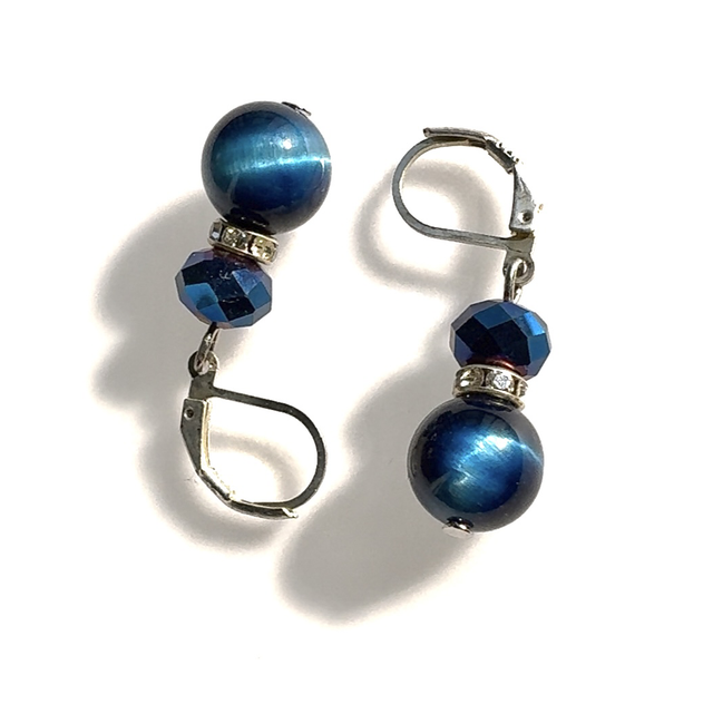 Boucles d’oreilles Night Bleu