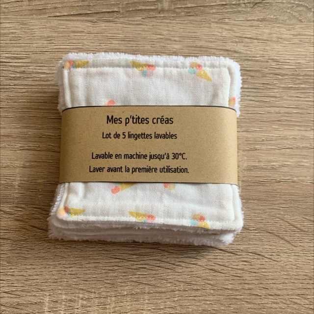 Lot de 5 lingettes lavables
