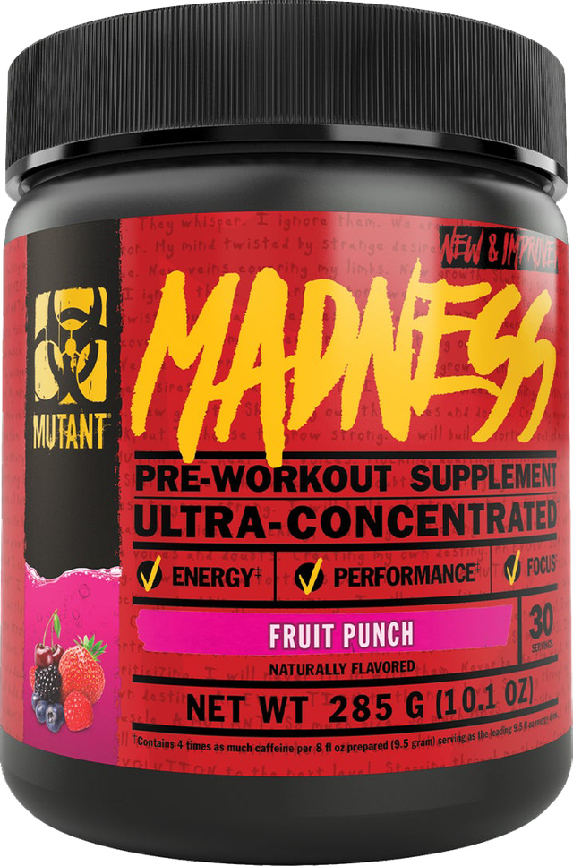 Mutant madness pre workout fruit punch