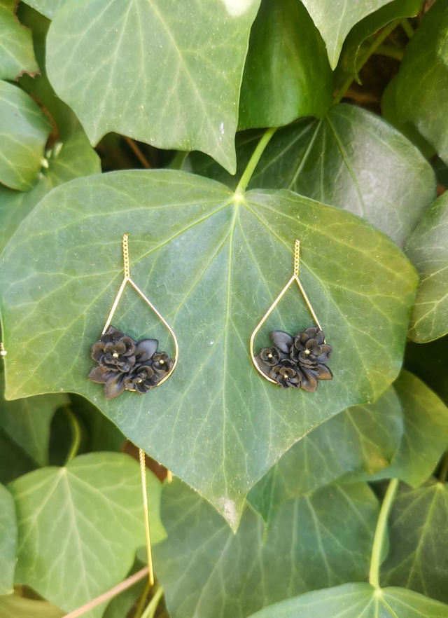 Collection Florale Songe nocturne - Boucles d'oreilles Olivia