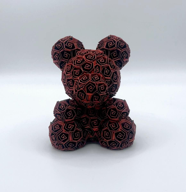 612. Rose Bear 3D printed 