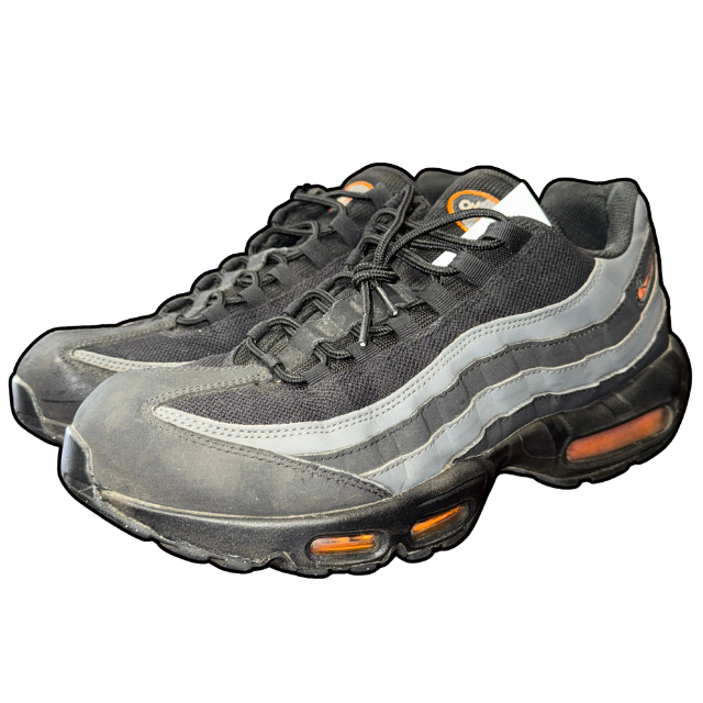 Nike Air Max 95 Grey Safety Orange - UK 11