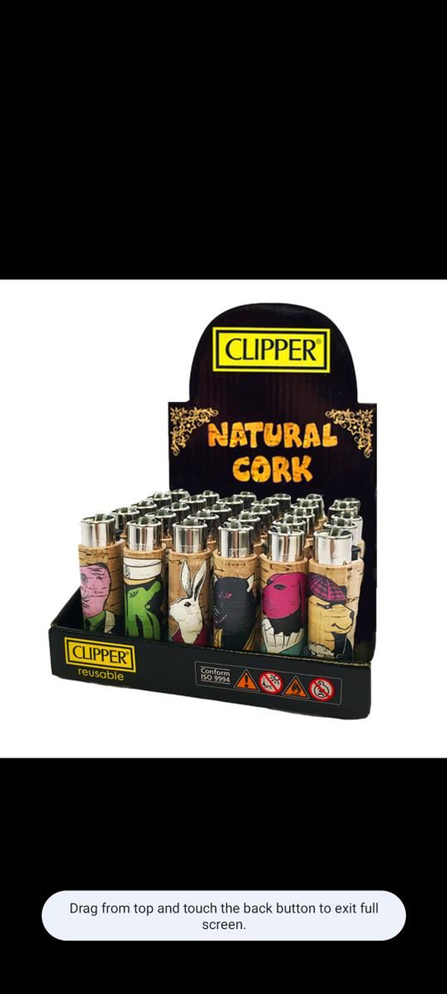 Clipper Lighters Natural Cork Animals

