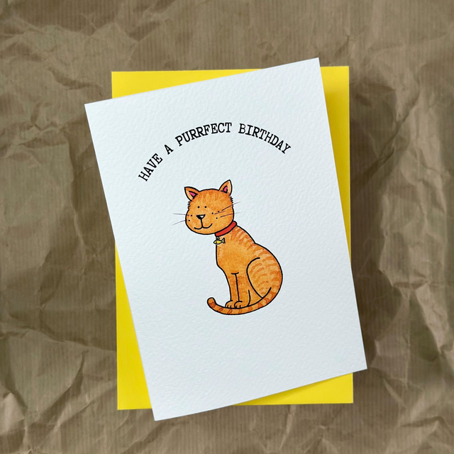 Have a Purrfect Birthday - Cat Greeting Card