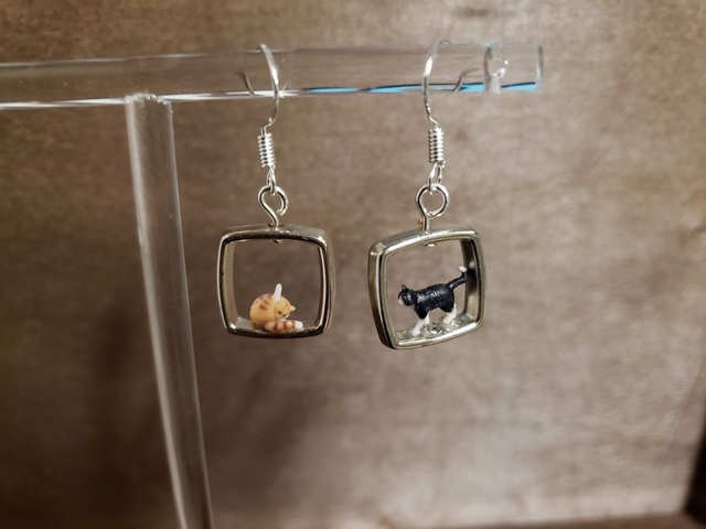 Katze schwarz und rot