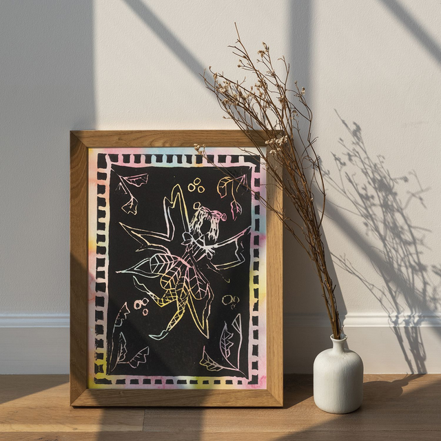 Linogravure "Little Fairy"