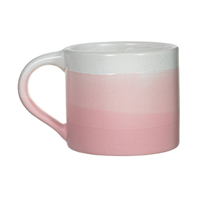 Taza rosa con asa 