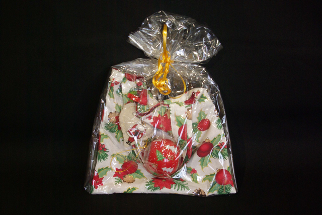 867-Sac enfant + déco Noël L24 x H20 cm