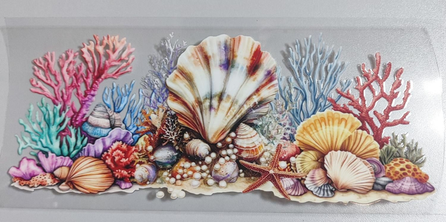 DTF Aufklebe-Folie ca 24x11cm Meerestiere 