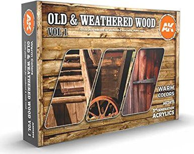 AK 3rd Gen Paintset: Old & Weathered Wood VOL 1.