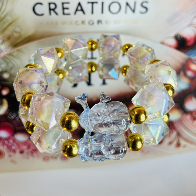 Blauwe Crystal Skull Charm