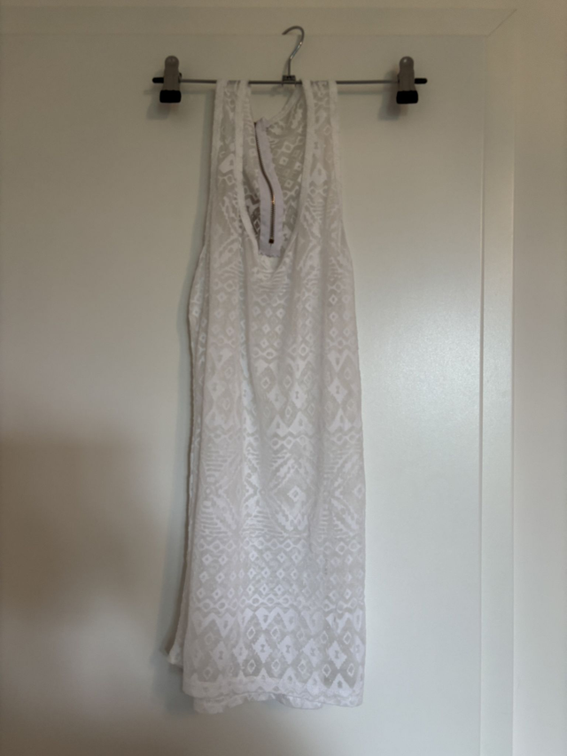 Haut blanc transparent d’été (86)