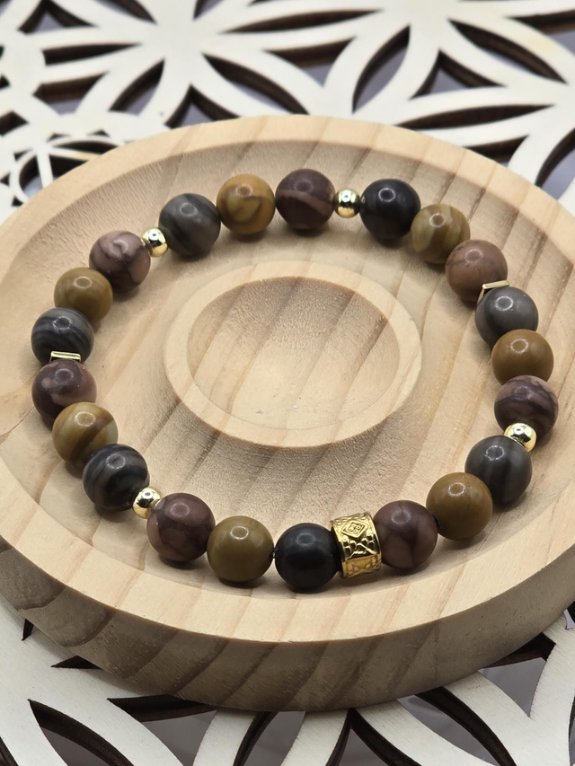 Bracelet Bois fossilisé 0,8 cm 