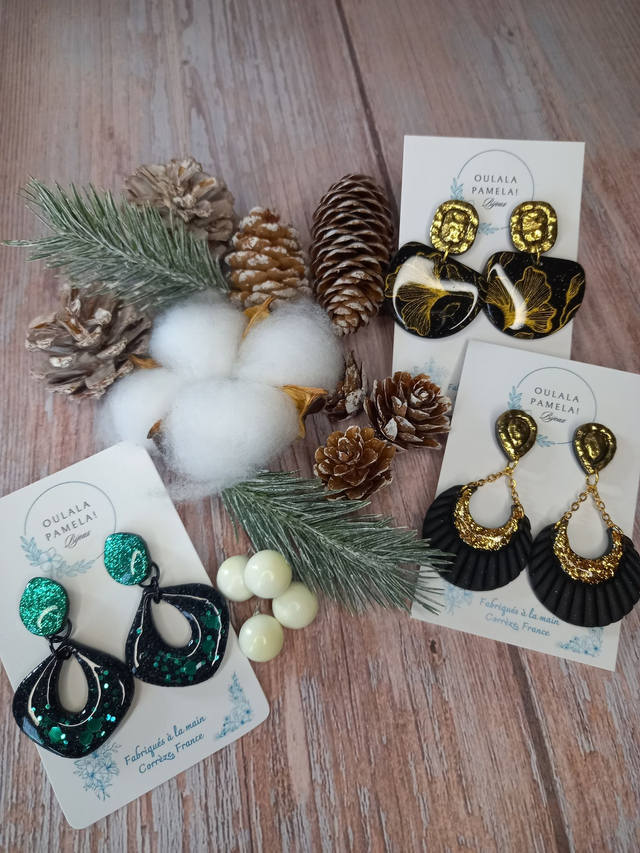 Nuit scintillante boucles d'oreilles