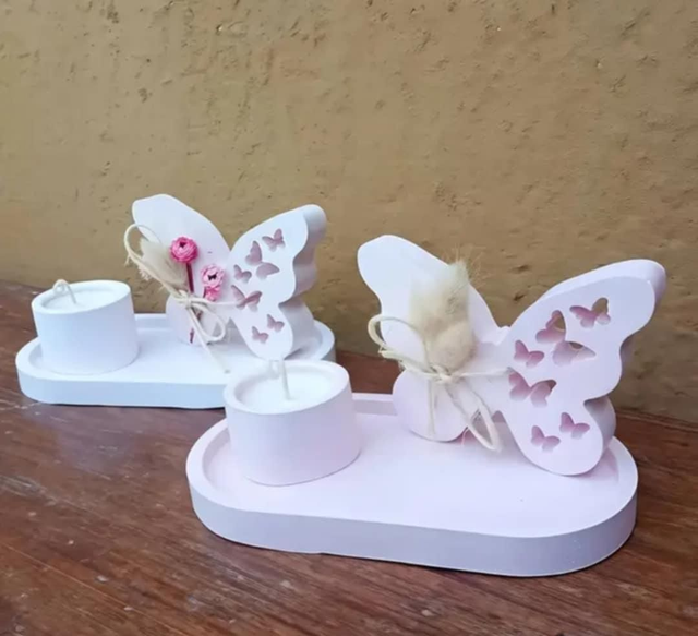 Déco ensemble de trois pièces papillon