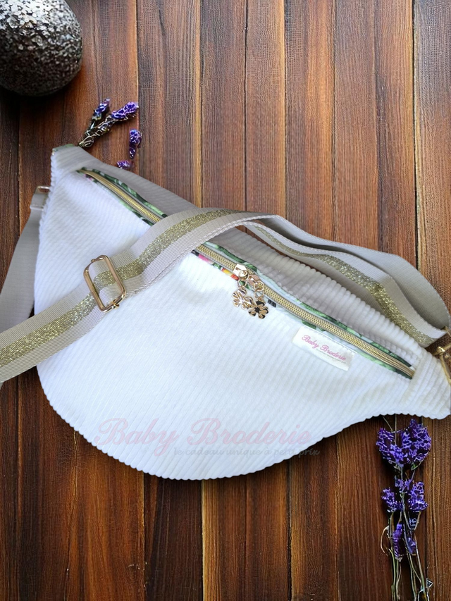 Sac Banane Blanc + Broderie