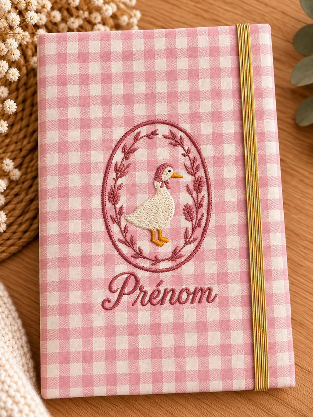 Protège Carnet de Santé "Campagne Chic" Vichy Rose