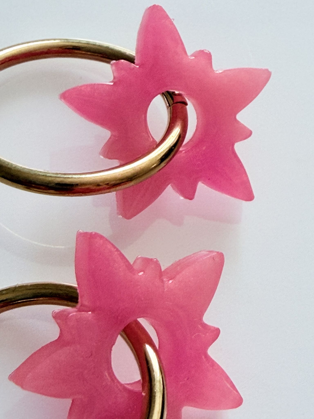 PAMPILLES LULU rose pêchu irisé