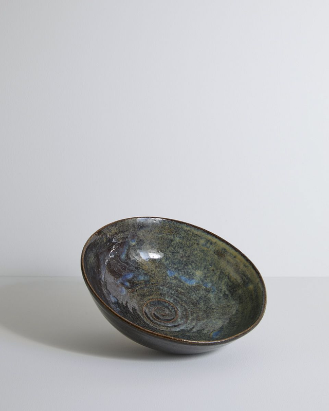 Fruit bowl in blue mist