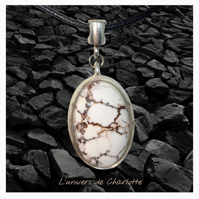 Pendentif &quot;Jaspe wild horse&quot; PN-136