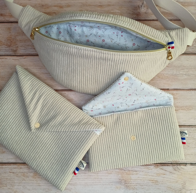 Banane adulte velours beige